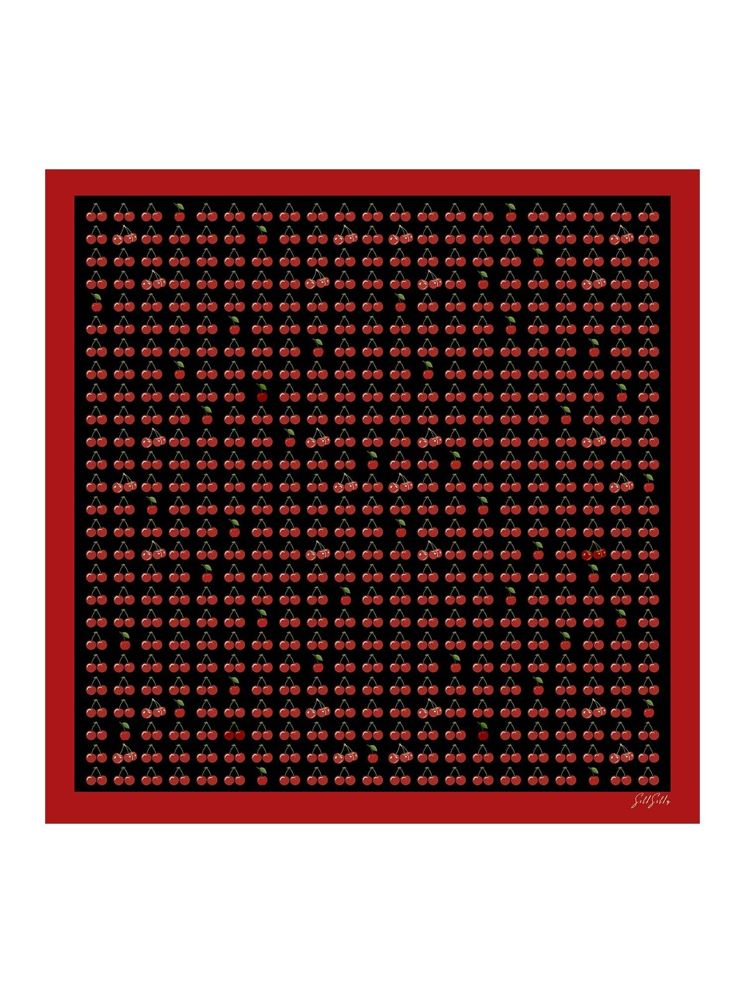 [Cerise Noire] SilkSilky-FR Scarf 001