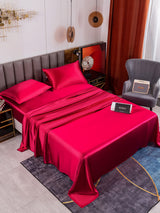 [Rouge Vineux] SilkSilky-FR 19Momme Parure de Lit Soie 001