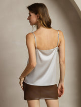 [Argent] SilkSilky-FR Spaghetti Strap Top À Fines Brides 002