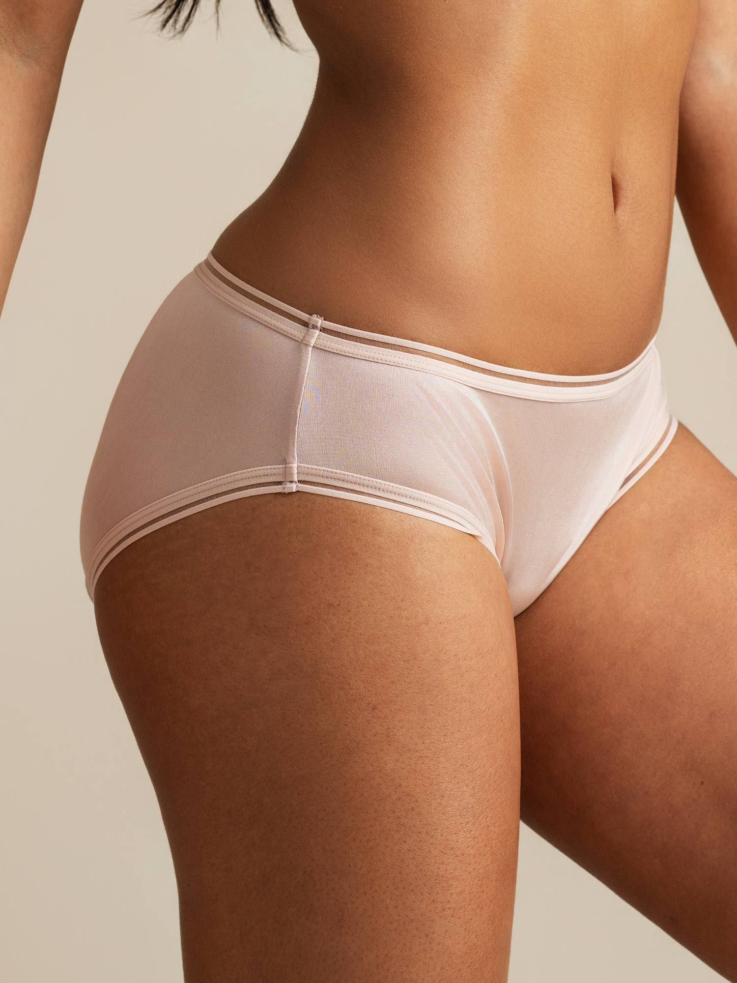 [Mauve Pâle] SilkSilky-FR Soie Panty 003,
