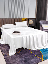 [Blanc] SilkSilky-FR 22Momme Pure Soie Bedding Set 005,