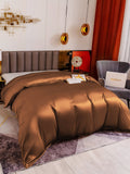 SilkSilky FR 19Momme Pure Soie Duvet Cover Café 003