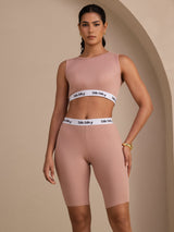 [Rose] SilkSilky-FR Sleeveless Crew Neck Women's Outfit Sets 001