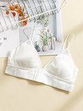 SilkSilky FR Soie Tricotée Bra Blanc 005