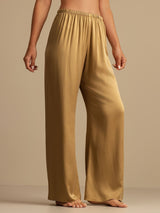 [Tan] SilkSilky-FR 19Momme Women's Sleep Pants 003
