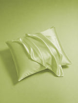 [Vert Menthe] SilkSilky-FR Parure de Lit Soie 005