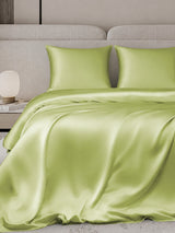 [Vert Menthe] SilkSilky-FR Parure de Lit Soie 003