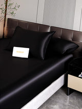 [Noir] SilkSilky-FR 22Momme Pure Soie Bedding Set 006,