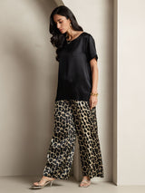[Multi] SilkSilky-FR Pure Soie Manches courtes Col Rond Femme Pyjamas 008
