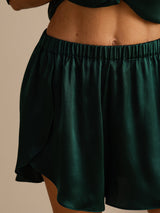 [Vert Foncé] SilkSilky-FR Femme Shorts 007