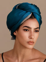 [Bleu Royal] SilkSilky-FR Turban Cheveux 005