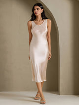 [Beige] SilkSilky-FR Sleeveless Robes 007