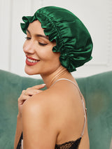 [Vert Foncé] SilkSilky-FR Bonnets de Nuit 003