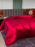 SilkSilky-FR 25Momme Pure Soie Duvet Cover RougeVineux 005