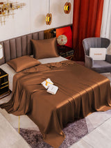 [Café] SilkSilky-FR Parure de Lit Soie 001