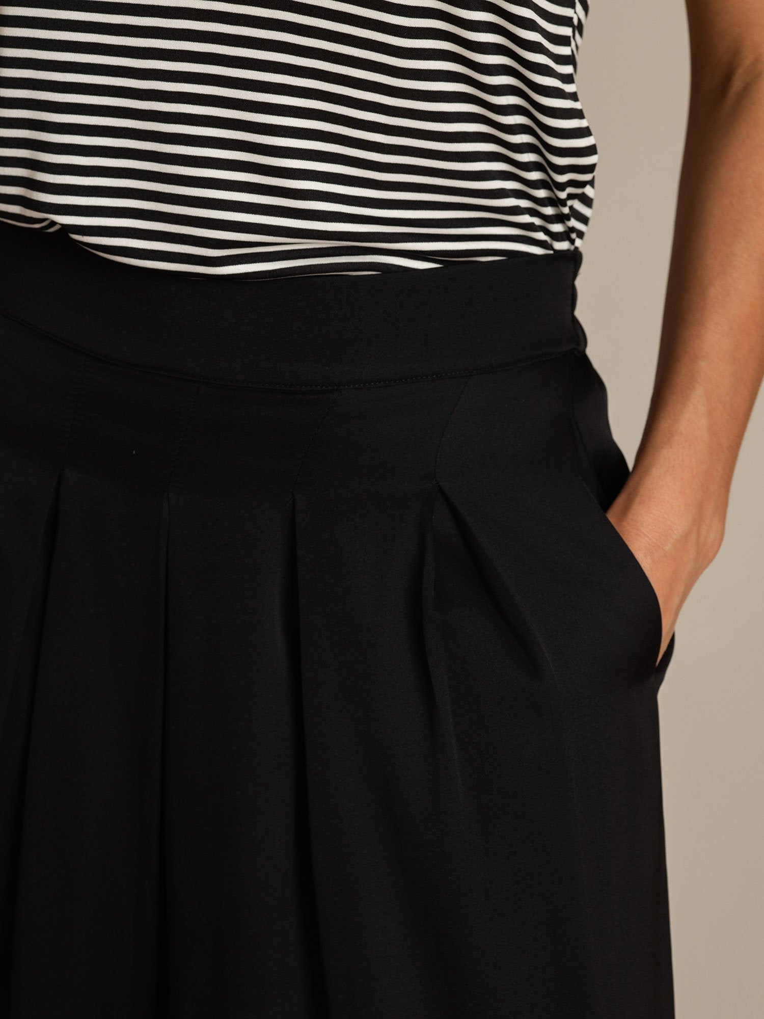 [Noir] SilkSilky-FR 19Momme Soie Womens Pants 004