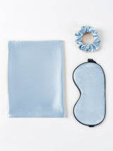 [Bleu Clair] SilkSilky-FR 19Momme Pure Soie Pillowcase Set 004