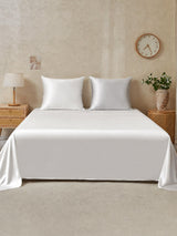 [GrisClair+Blanc] SilkSilky-FR Parure de Lit Soie 001