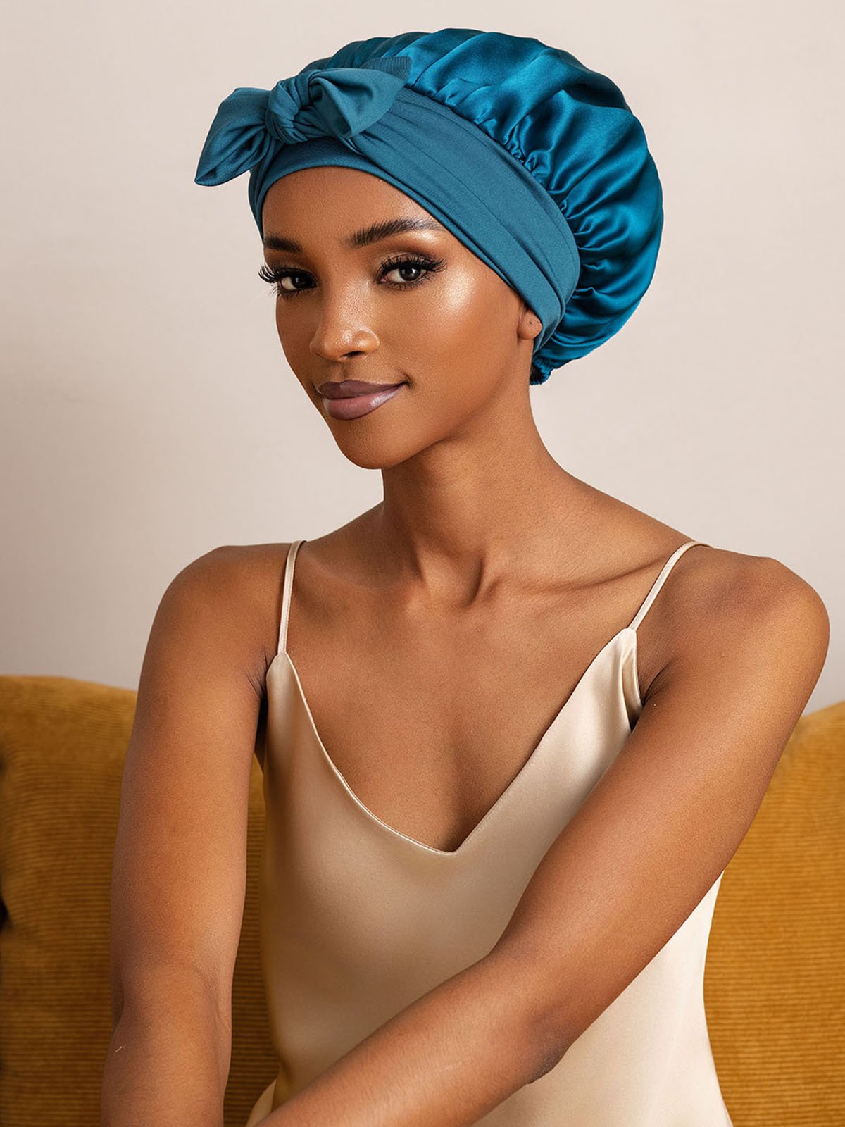 SilkSilky-FR Soie Sleep Cap BleuRoyal 003