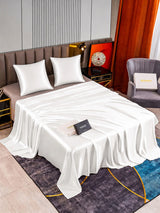 [Blanc] SilkSilky-FR Parure de Lit Soie 002