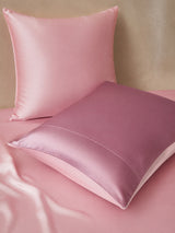 [MauvePâle+RoseClair] SilkSilky-FR Parure de Lit Soie 005