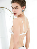 SilkSilky FR Soie Tricotée Bra Blanc 002