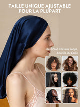 [Bleu Foncé] SilkSilky-FR Bonnets de Nuit 006