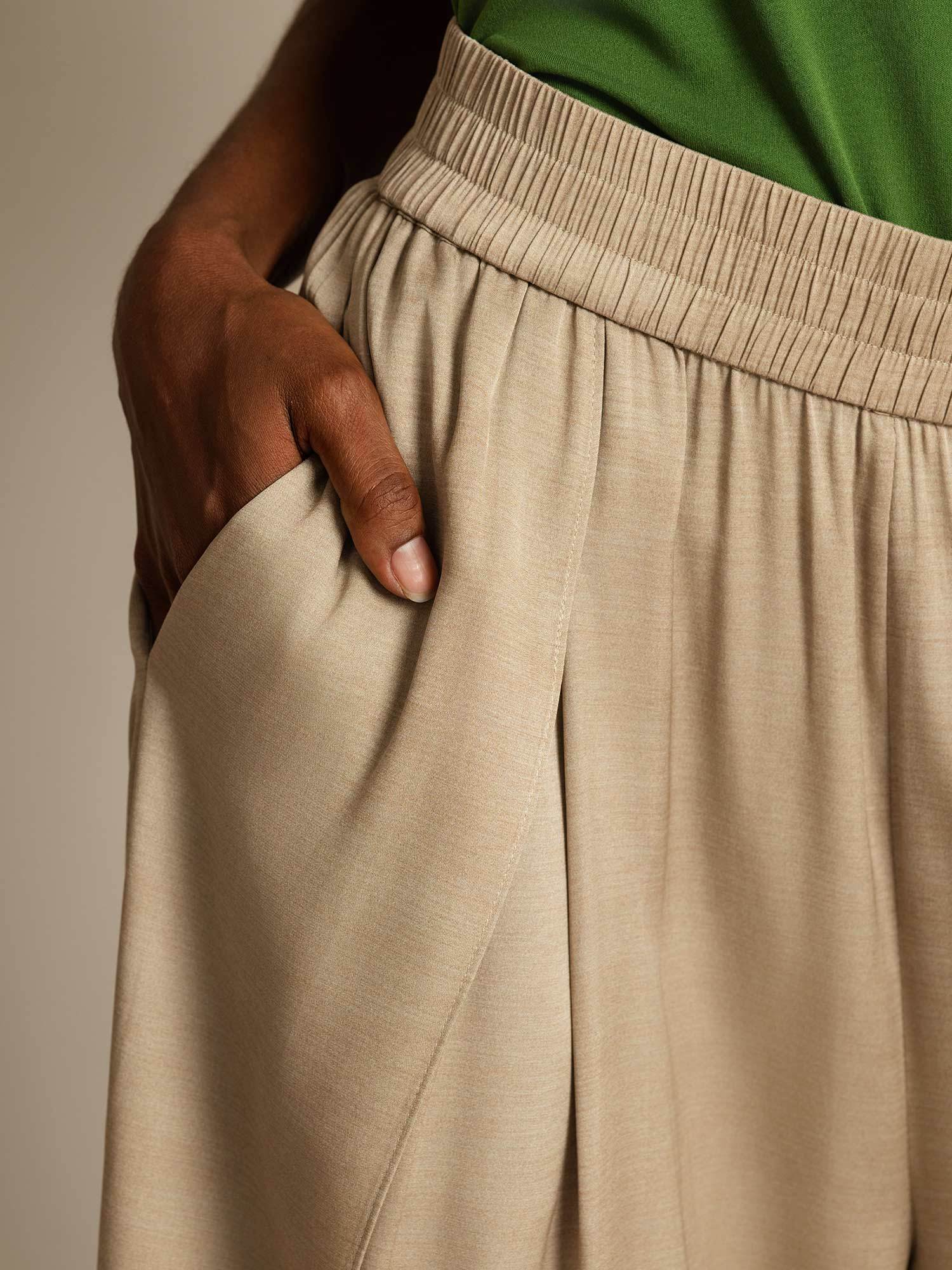 [Tan] SilkSilky-FR 19Momme Soie Womens Pants 004