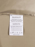 SilkSilky FR 19Momme Pure Soie Sheet Kaki 005