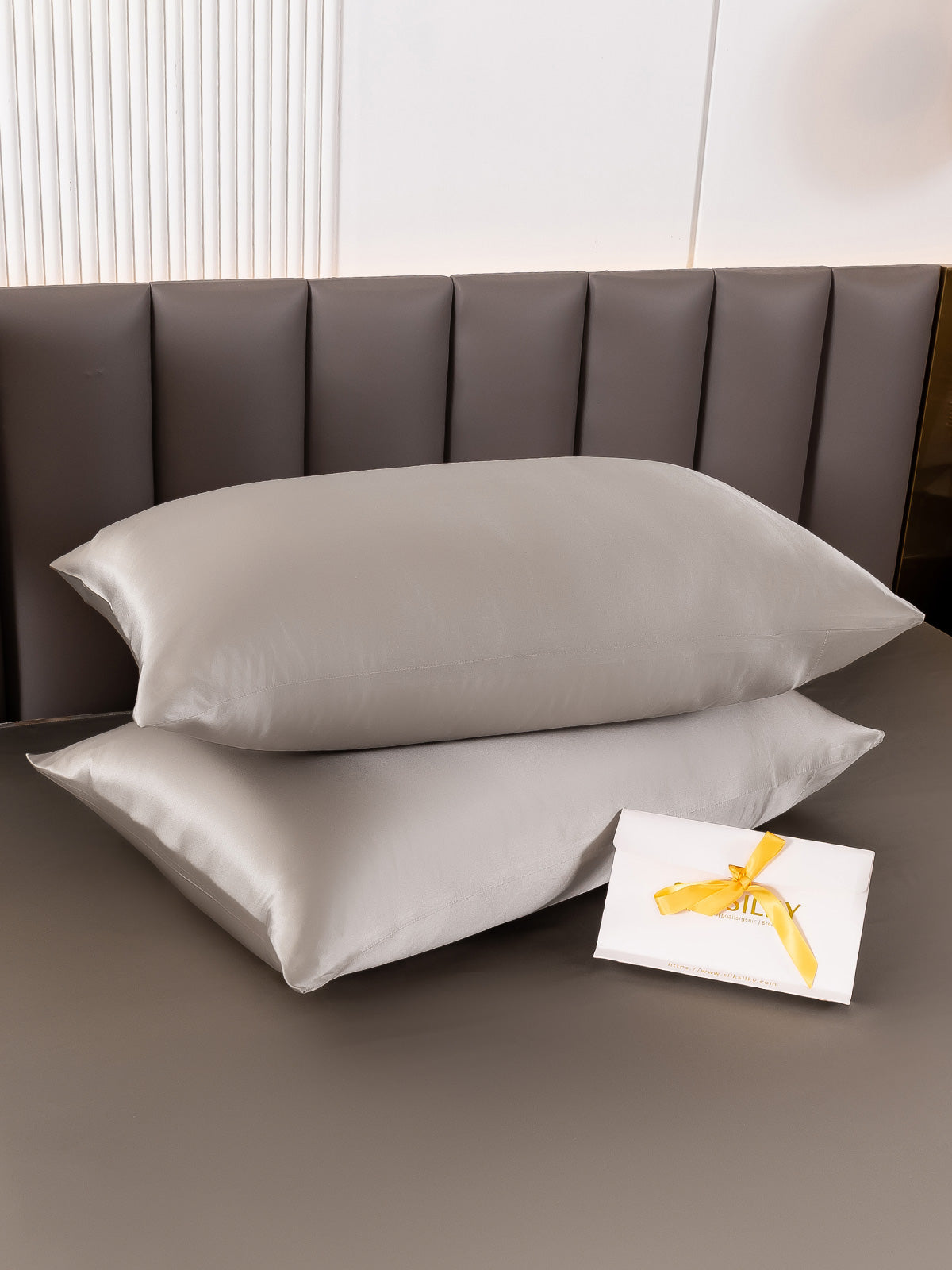 [Gris] SilkSilky-FR 22Momme Pure Soie Pillowcase 004