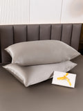 SilkSilky-FR 19Momme Pure Soie Pillowcase Gris 006