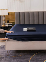 [Bleu Foncé] SilkSilky-FR 19Momme Draps 005