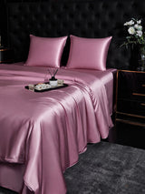 [Mauve Pâle] SilkSilky-FR Parure de Lit Soie 003