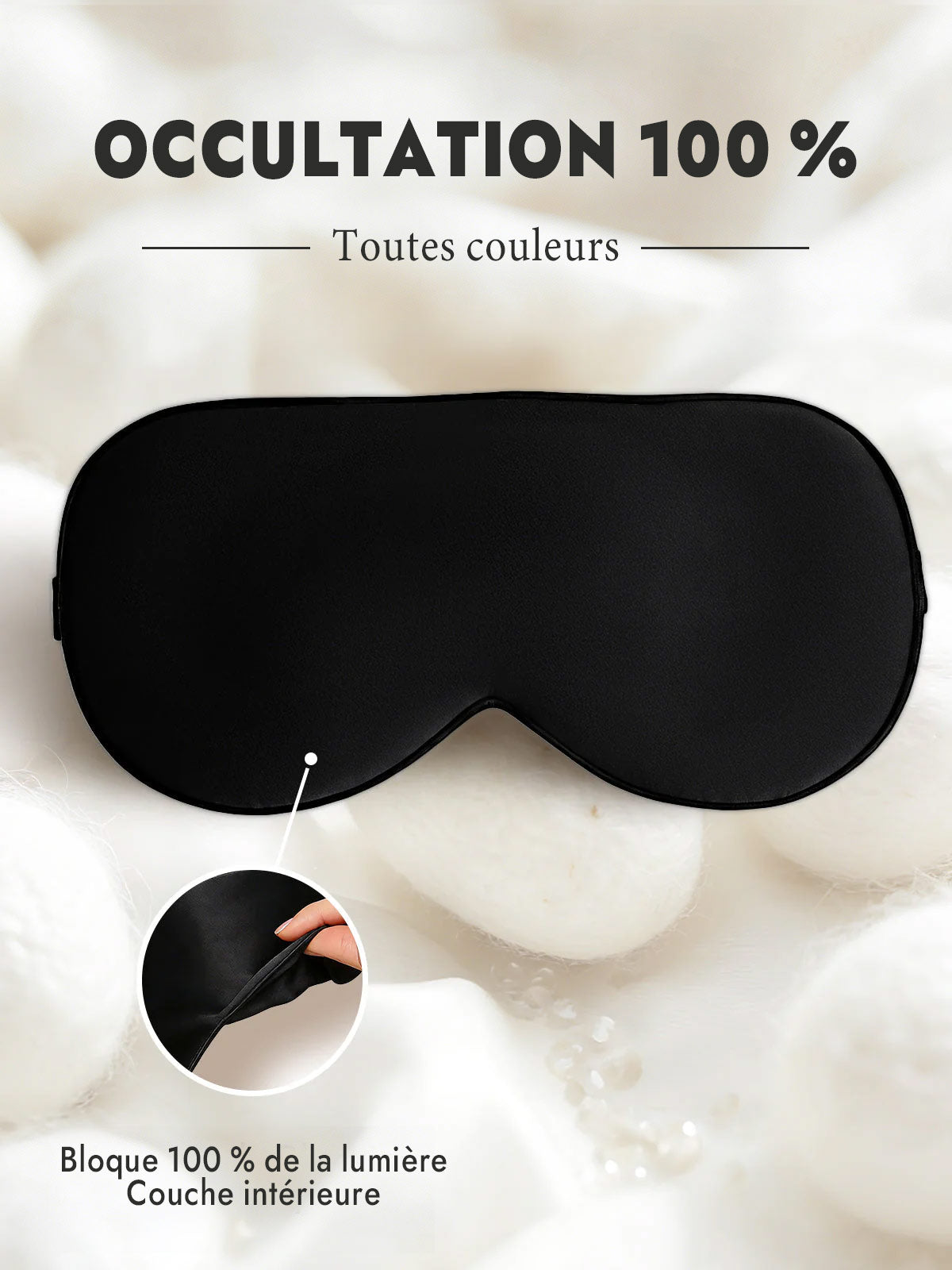 [Noir] SilkSilky-FR Masques pour les Yeux 001