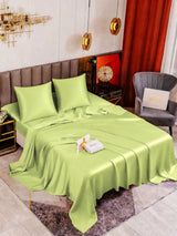 [Vert Menthe] SilkSilky-FR Parure de Lit Soie 001