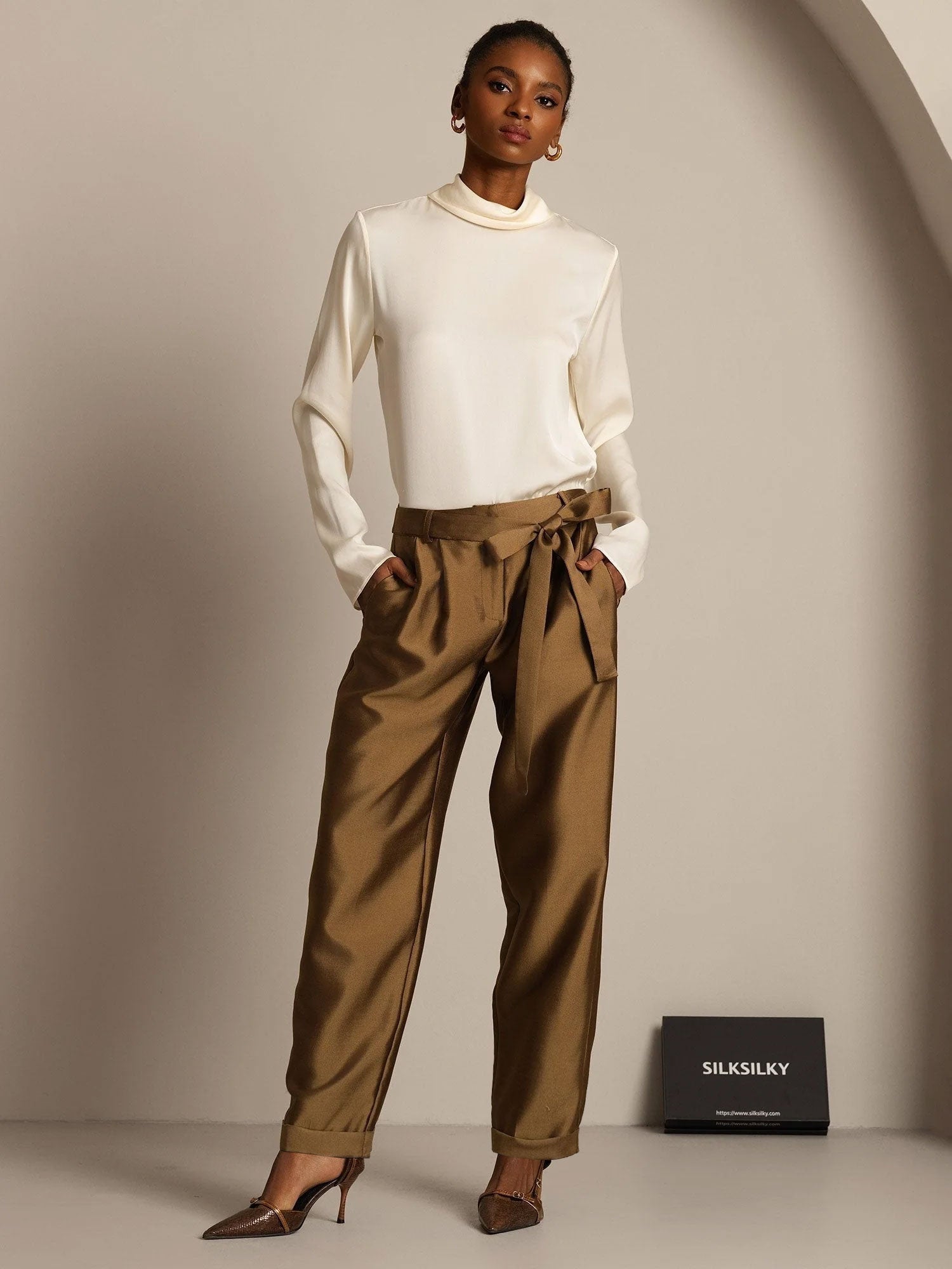 [Bronze] SilkSilky-FR 32Momme Soie Womens Pants 003