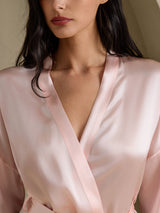 [Rose Clair] SilkSilky-FR 3/4 Sleeve Femme Peignoir 004