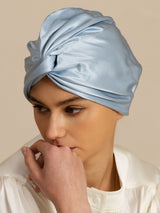 [Bleu Acier] SilkSilky-FR Bonnets de Nuit 006