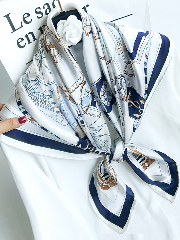 [P007] SilkSilky-FR Pure Soie Scarf 001,