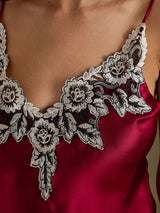 [Rouge Vineux] SilkSilky-FR Sleeveless V Neck Ensemble Camisole 004