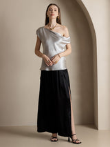[Noir] SilkSilky-FR 19Momme Soie Womens Pants 009