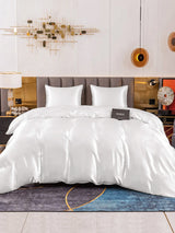 [Blanc] SilkSilky-FR Parure de Lit Soie 002