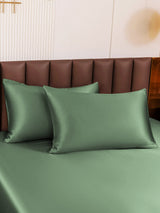 [Vert Grisâtre] SilkSilky-FR 30Momme Taies d'Oreiller 003