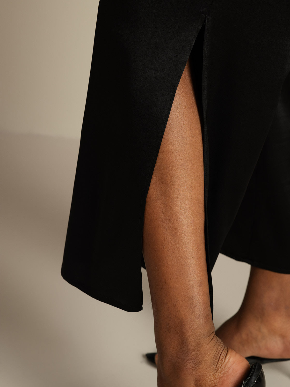 [Noir] SilkSilky-FR 19Momme Soie Womens Pants 004