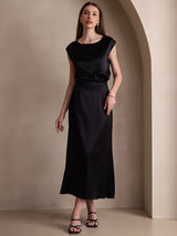 [Noir] SilkSilky-FR 19Momme Jupes 007