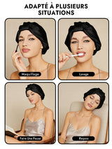 [Noir] SilkSilky-FR Bonnets de Nuit 006
