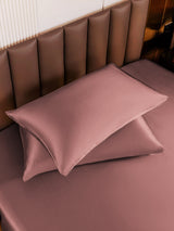[Mauve Pâle] SilkSilky-FR Taies d'Oreiller 004