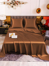 [Café] SilkSilky-FR Parure de Lit Soie 002