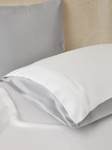[GrisClair+Blanc] SilkSilky-FR 22Momme Parure de Lit Soie 003