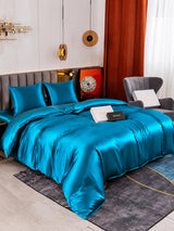 [Bleu Royal] SilkSilky-FR Parure de Lit Soie 005
